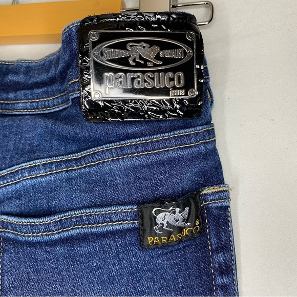 Parasuco Extreme Fit Blue Jeans Women’s Denim 28x31 Flared Y2K Vintage Dark Wash - Picture 7 of 11